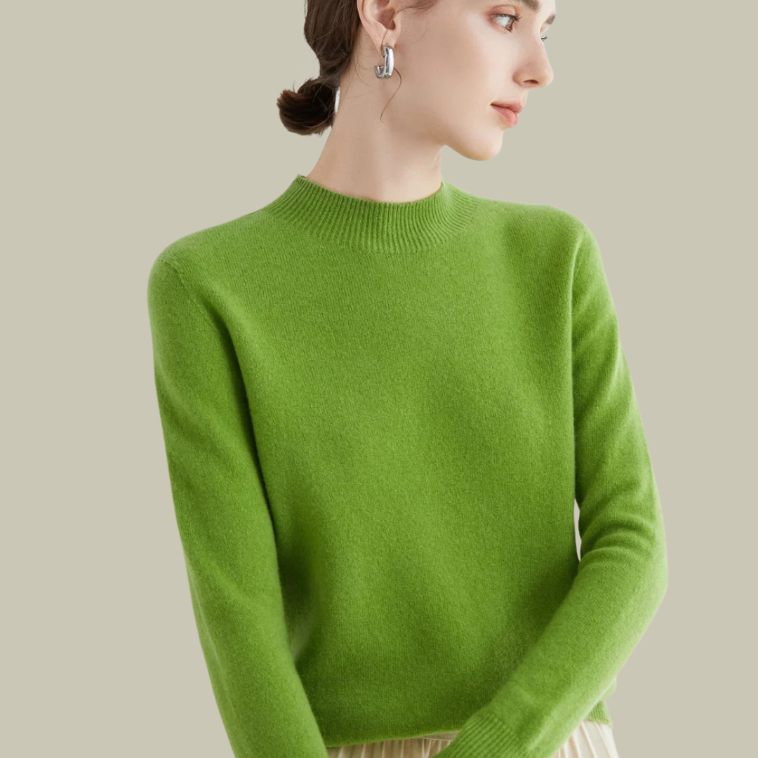 Damen Merinowolle Pullover Warm Winter