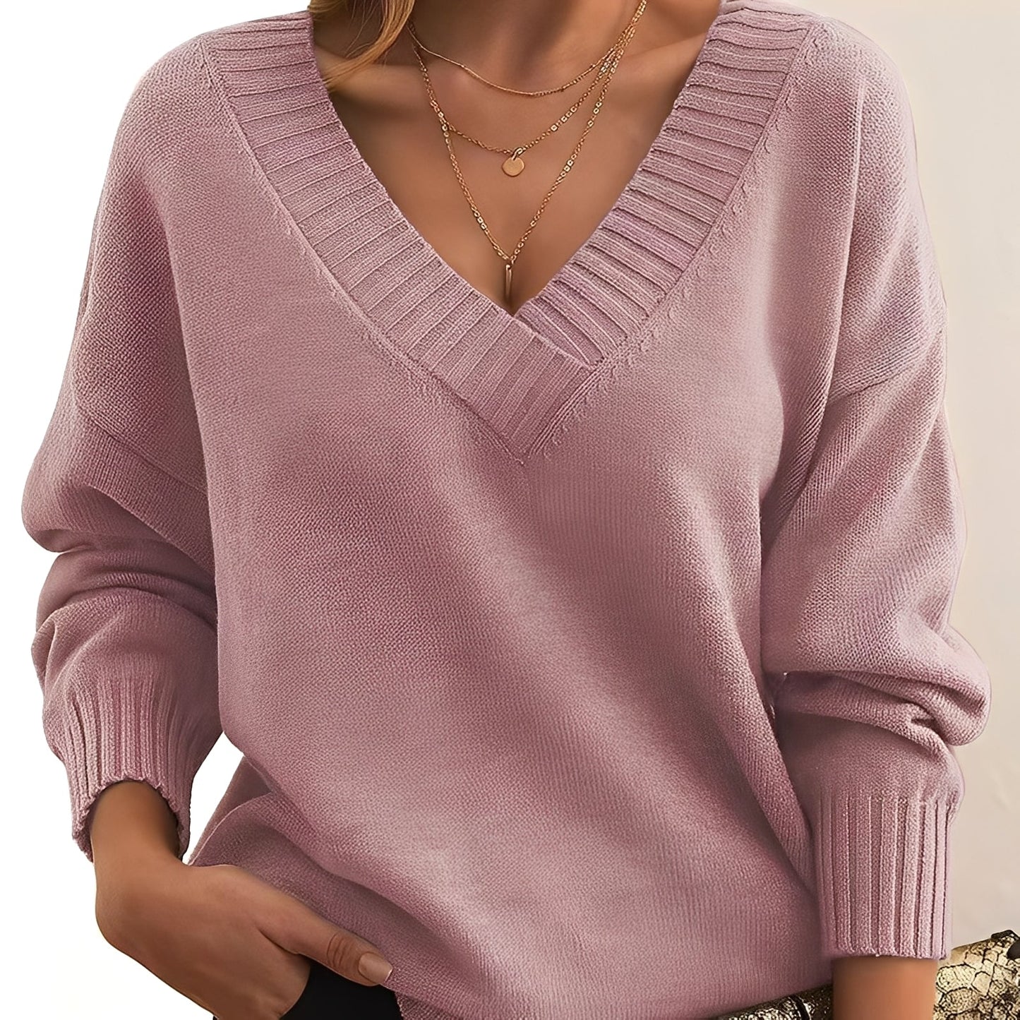 Damen Kaschmir Pullover Weich und Warm