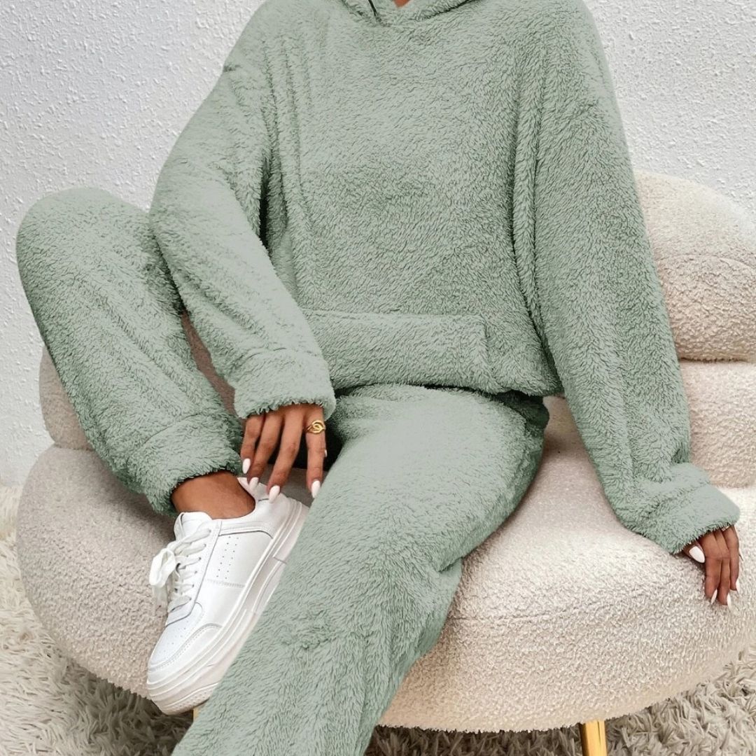 Damen Frühlingsshop Cozy Kapuzenanzug Set