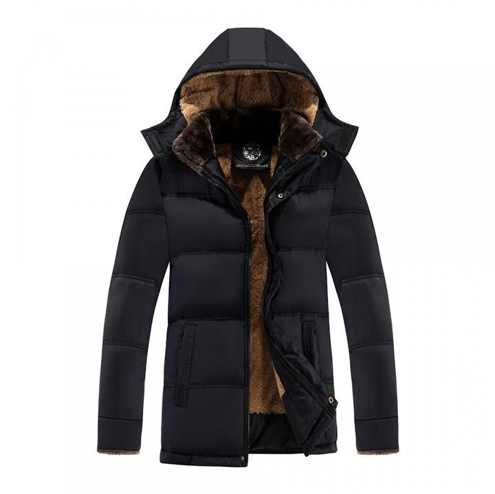 Stylische Fleece-Parka Wintermantel Modern Design