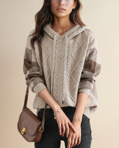 Stylische Hoodie Jacquard Design