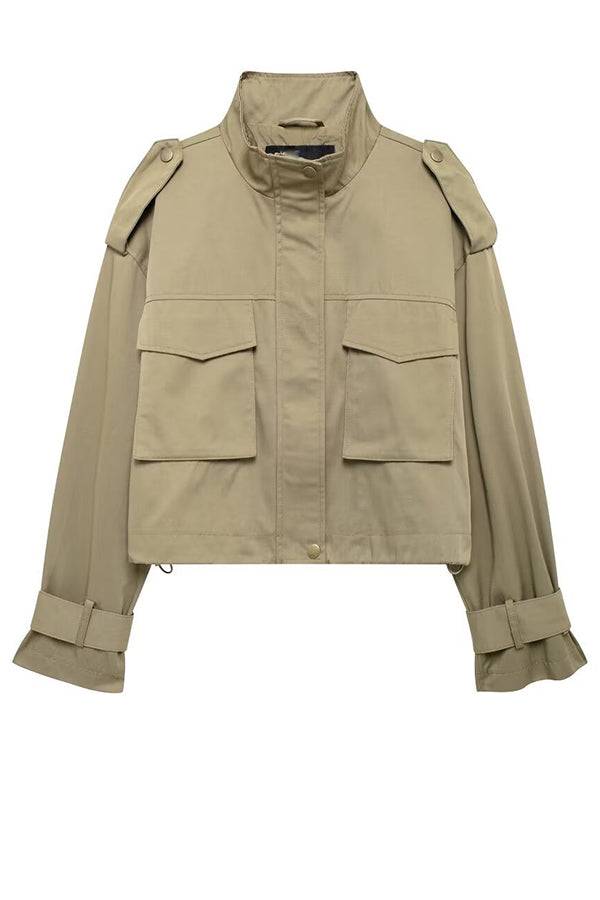 Praktische Cargojacke Mit Reißverschluss Und Taschen