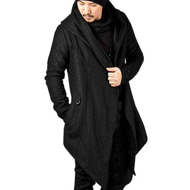 Herren Kapuzenjacke Unregelmäßiger Saum Trendy Style - IdealeKleiden
