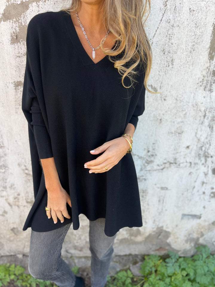 Damen Oversized Pullover Weich Herbstmode
