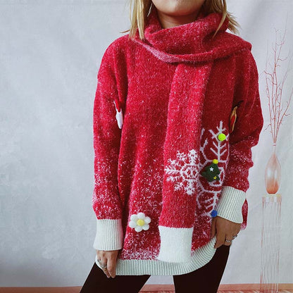 Weihnachtspullover Set mit Schal