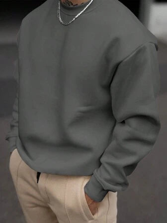 Bequemes Herren Sweatshirt Rundhals
