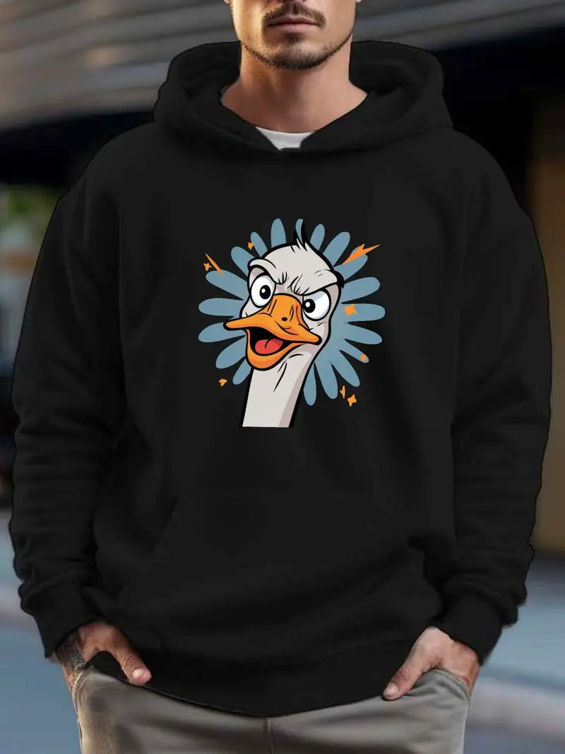 Männer Pullover Kapuze Entendesign Lustig
