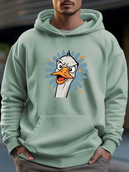 Männer Pullover Kapuze Entendesign Lustig
