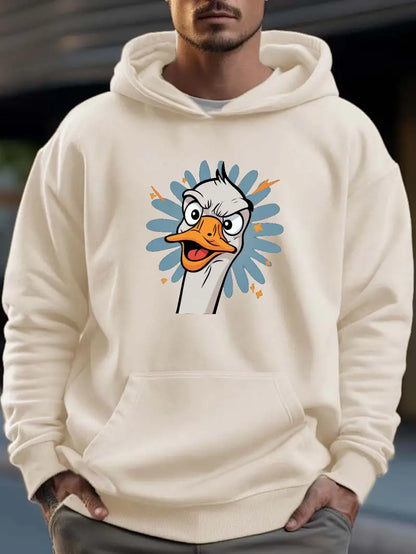 Männer Pullover Kapuze Entendesign Lustig