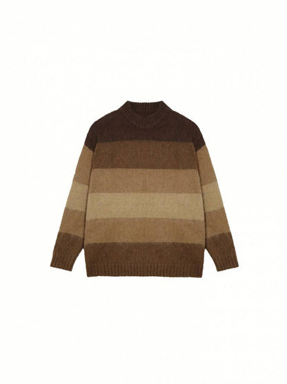 Herren Pullover Rundhals Farbblock Design