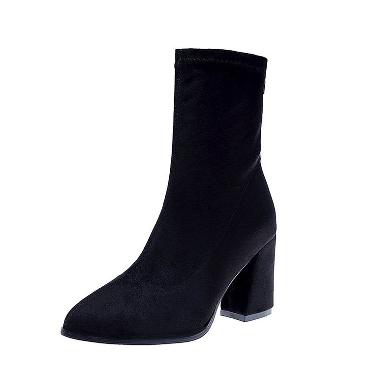 Damen Stiefeletten Hoch Hacken Elegantes Design