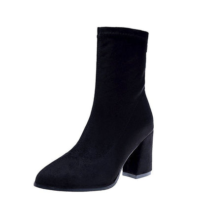 Damen Stiefeletten Hoch Hacken Elegantes Design