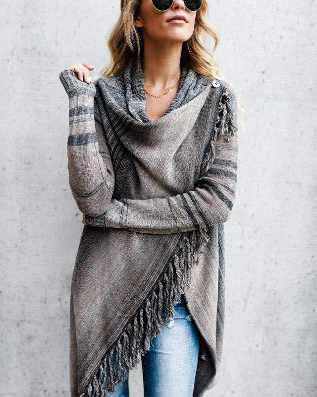 Damenshirt Mittellang Herbst Winter Strick