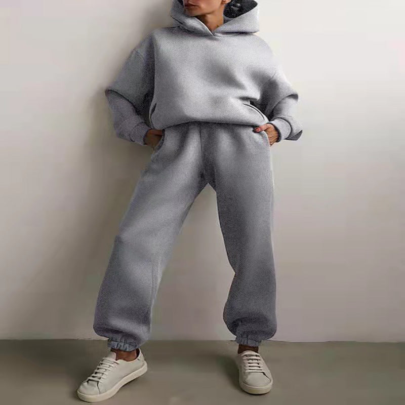 Modischer Zweiteiler Kapuzenpullover Lässig Chic