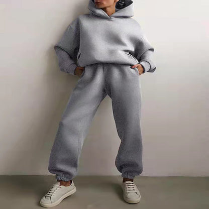 Modischer Zweiteiler Kapuzenpullover Lässig Chic