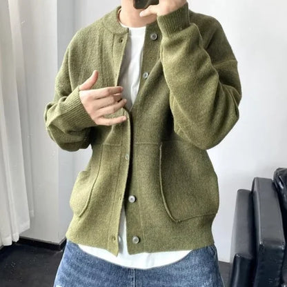 Stilvolle Herren Strickjacke Klassisch Elegent