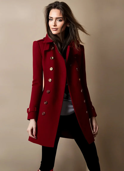Elegante Damenwinterjacke Trenchcoat Stil