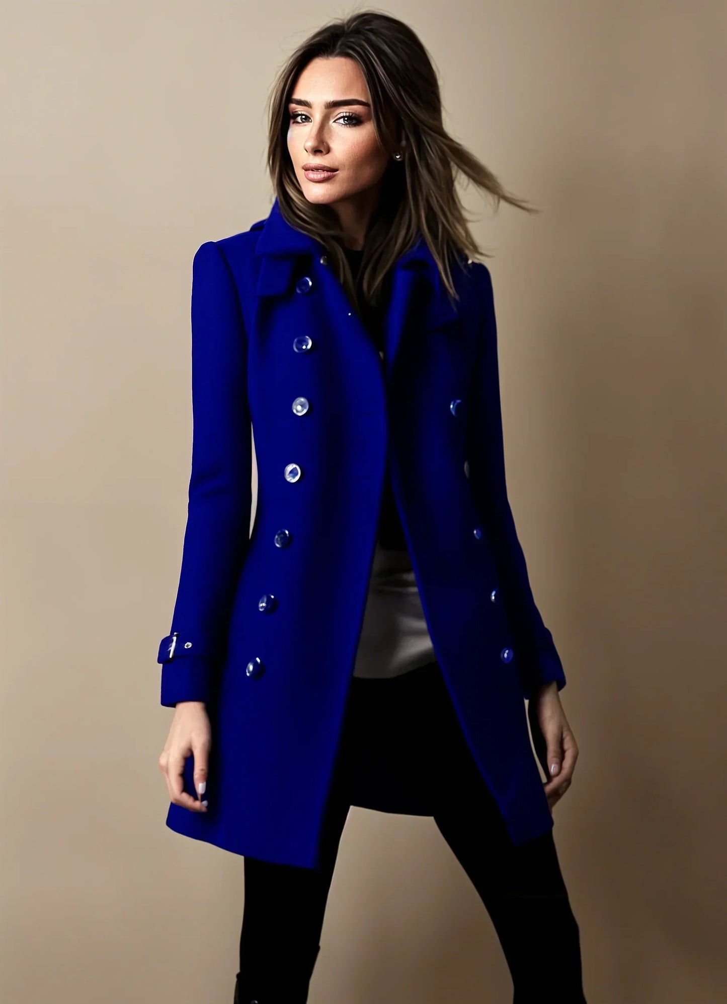Elegante Damenwinterjacke Trenchcoat Stil
