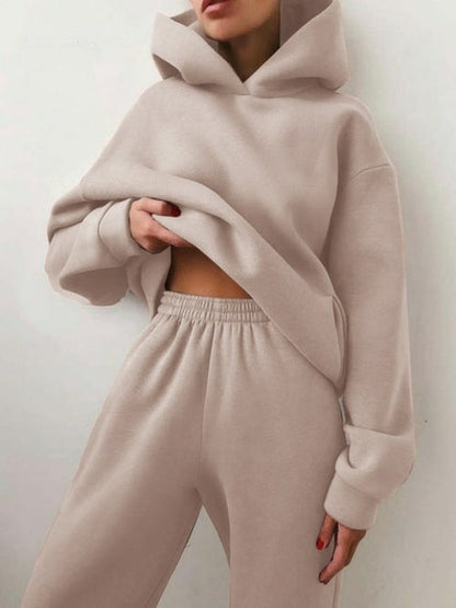 Warmes Winter-Outfit Kapuzenpullover Set