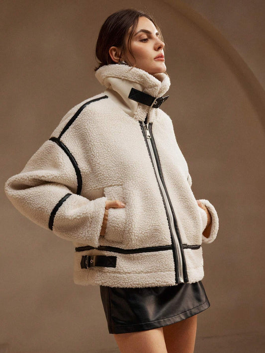 Damen Oversized Sherpa Parka - IdealeKleiden