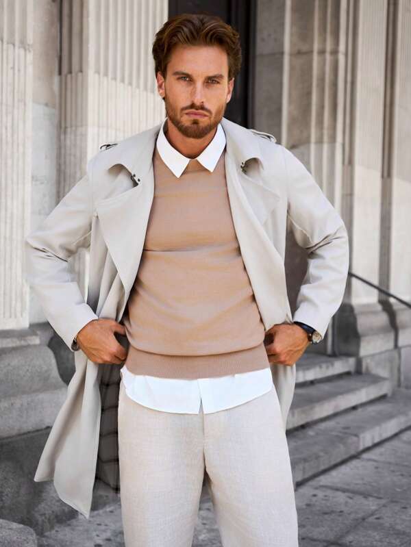 Stylischer Trenchcoat Herren Modern
