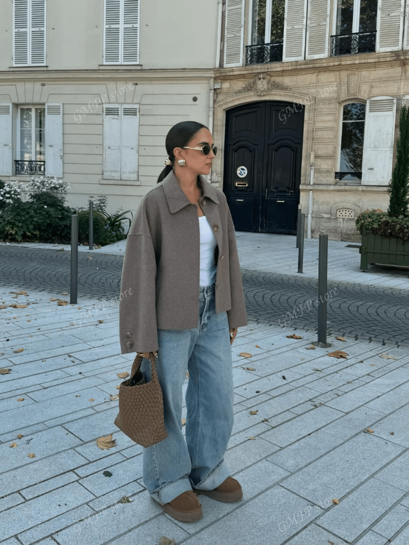 Elegante Wolljacke Herbstlich Chic Design