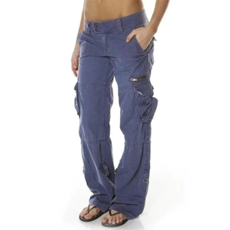 Elegante Damen Cargohose Slim Fit Stil