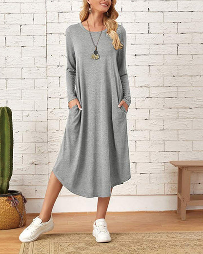 Lockeres Sommerkleid Mit Taschen