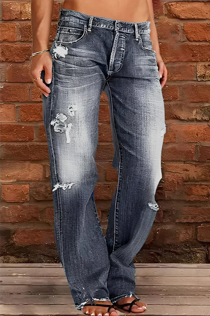 Damen Jeans Klassisch Niedriger Bund