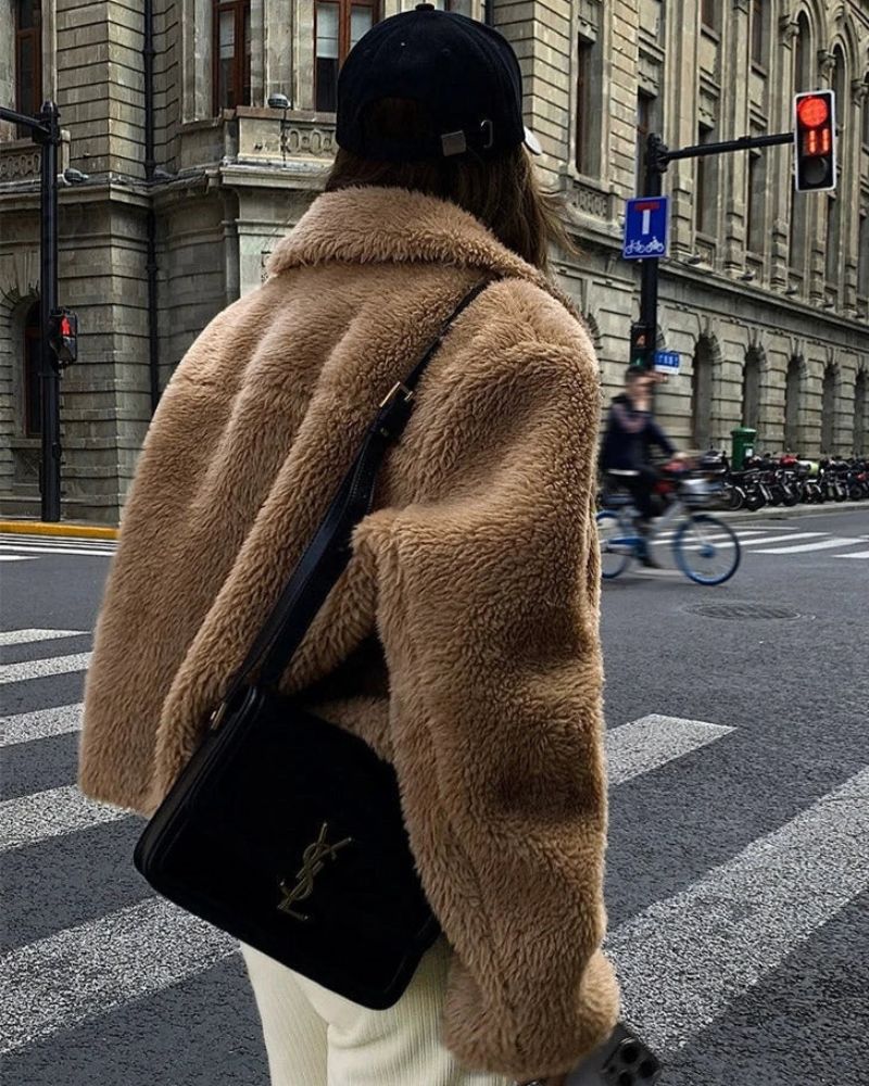 Weicher Fellmantel Damen Winter - IdealeKleiden
