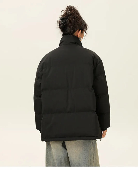Coole Winterjacke Stehkragen Warm Baumwolle - IdealeKleiden