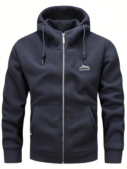 Herren Fleecejacke Warm Kapuze