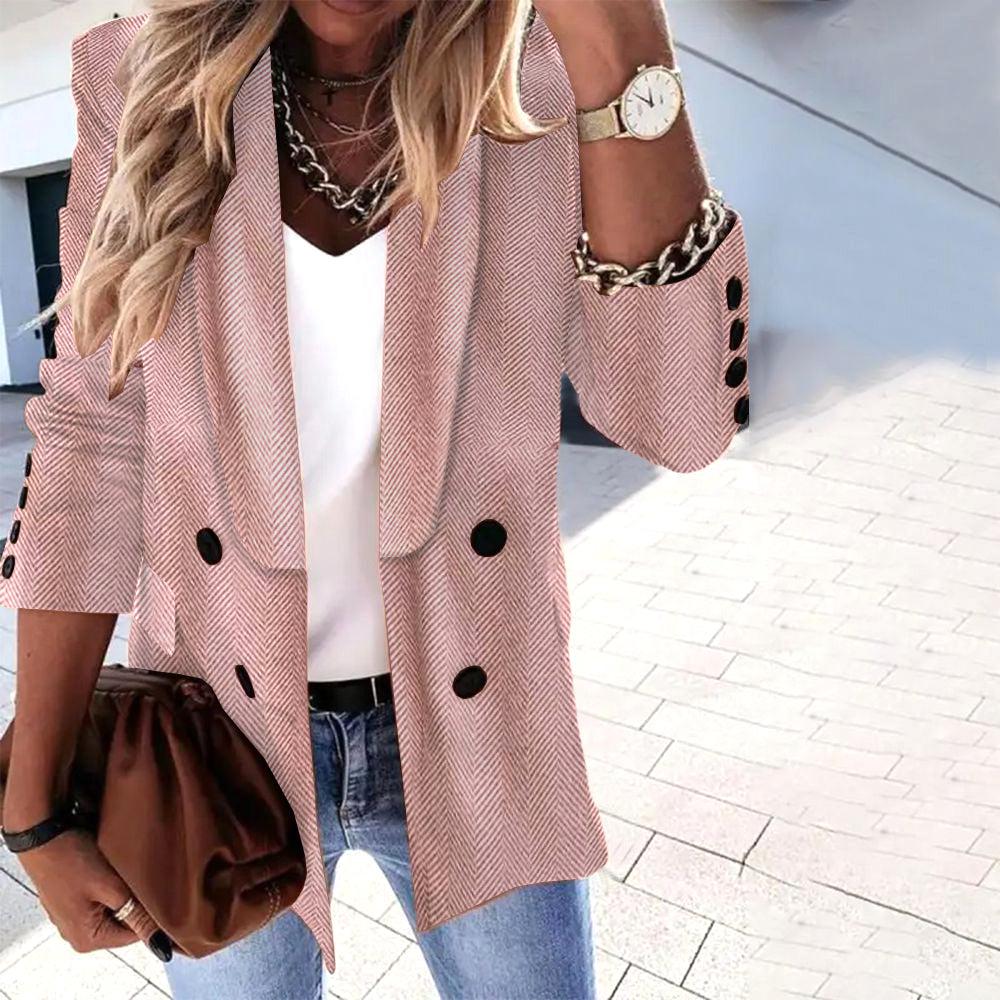 Herbst Blazer Damen Elegant Langarm