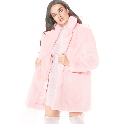 Damen Oversized Plüschjacke Weich & Elegant