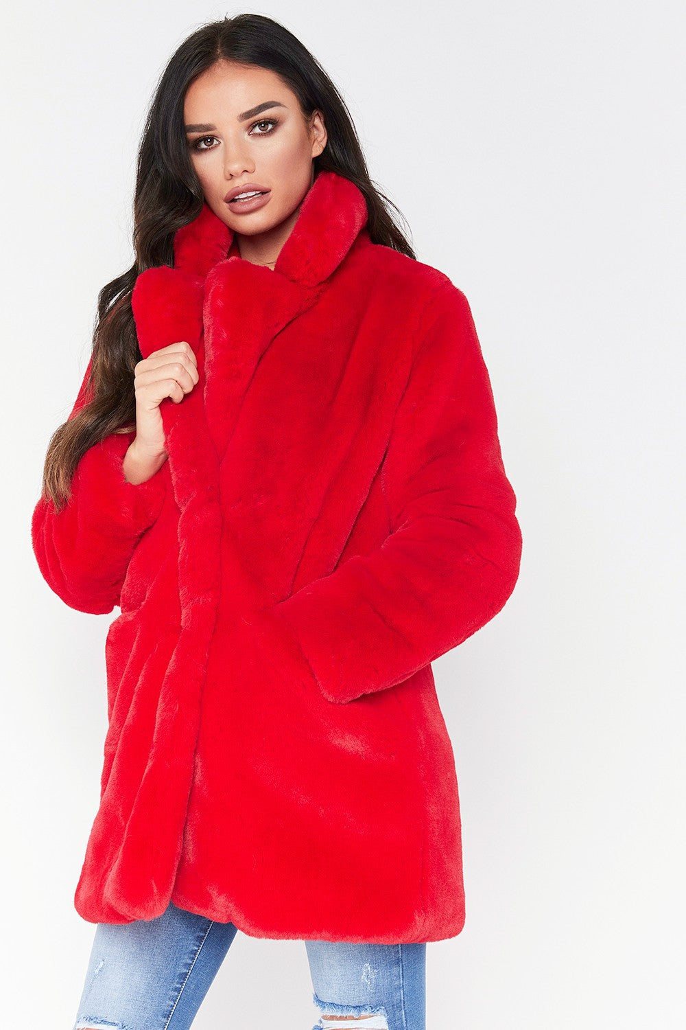Damen Oversized Plüschjacke Weich & Elegant