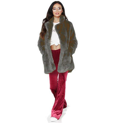 Damen Oversized Plüschjacke Weich & Elegant