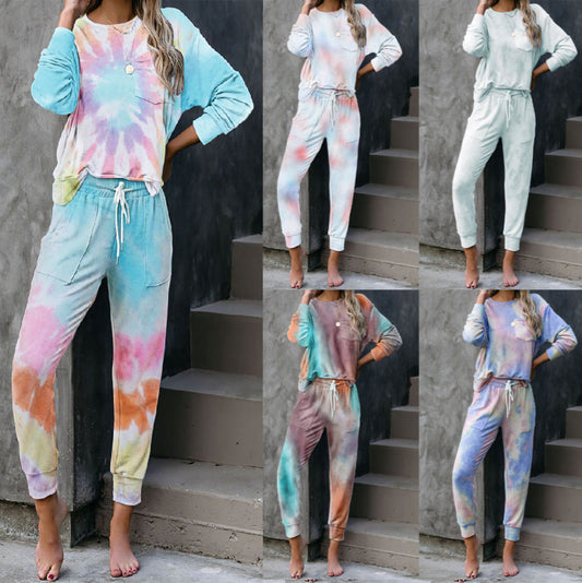 Damen Freizeitanzug Bequem Batik Design - IdealeKleiden
