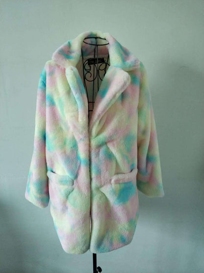 Damen Oversized Plüschjacke Weich & Elegant