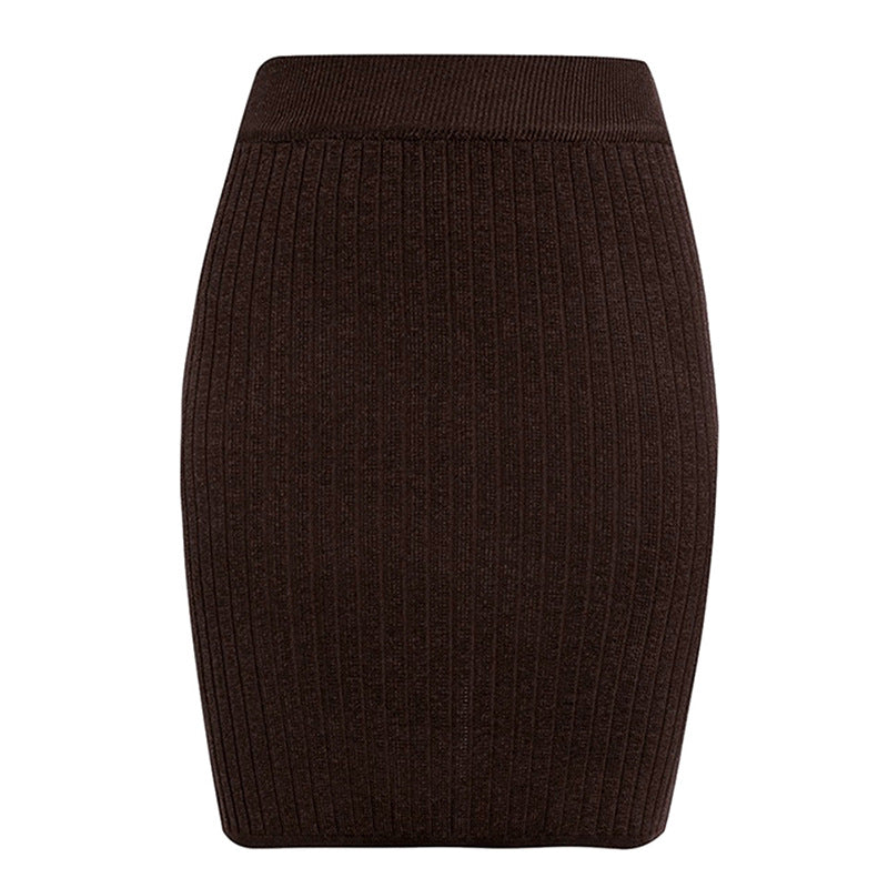 Damen Strickrock Elegantes Rippmuster
