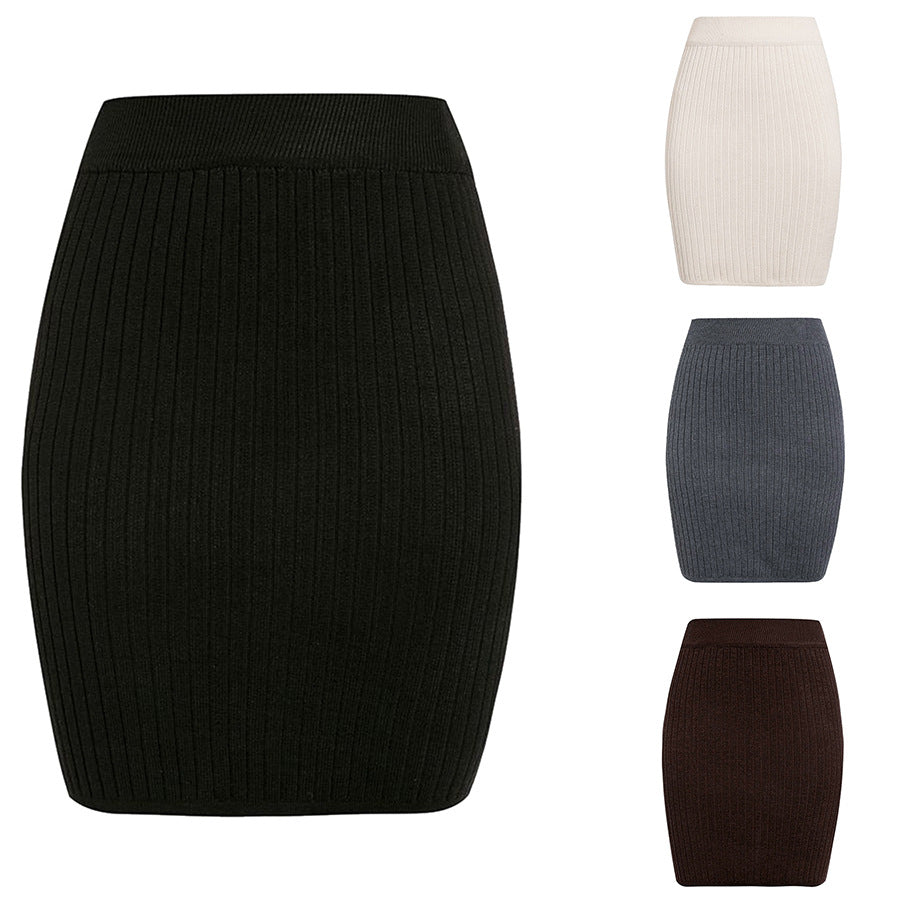 Damen Strickrock Elegantes Rippmuster - IdealeKleiden