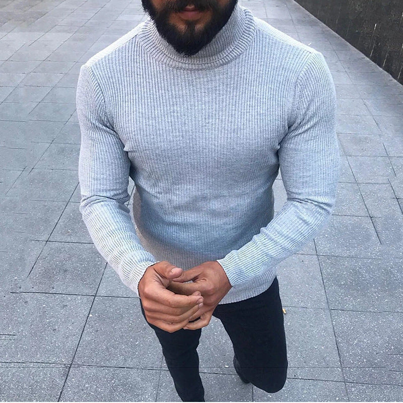 Herren Strickpullover Rollkragen Elegantes Design