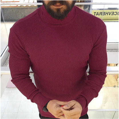 Herren Strickpullover Rollkragen Elegantes Design