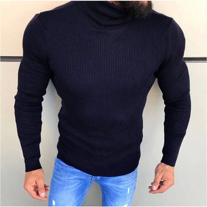 Herren Strickpullover Rollkragen Elegantes Design