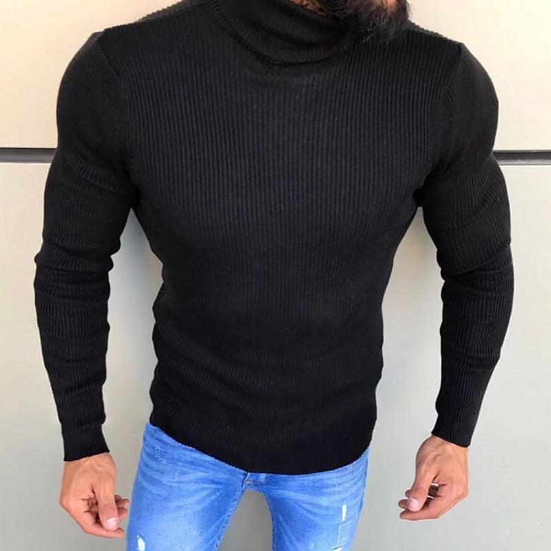 Herren Strickpullover Rollkragen Elegantes Design