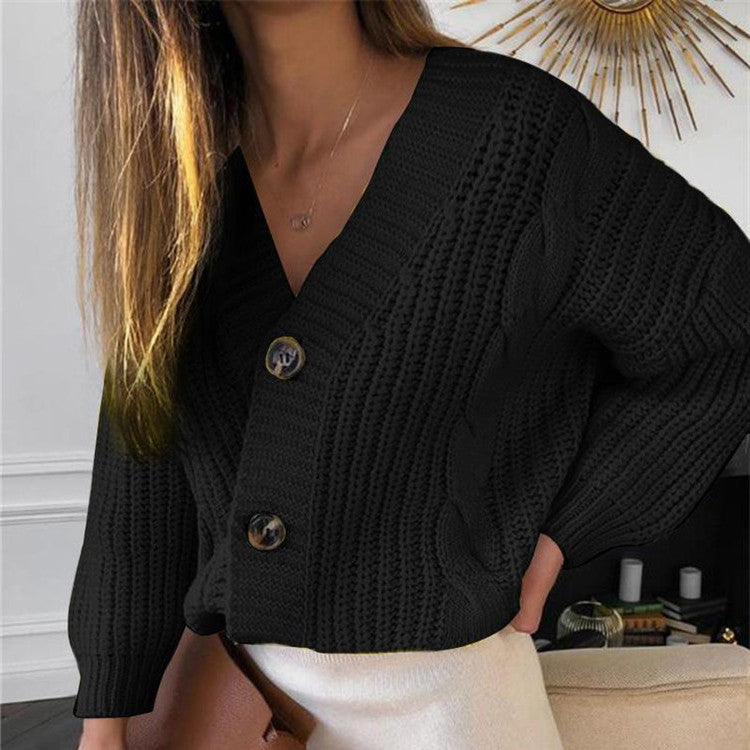 Damen Cardigan Grobstrick Modern Kabelmuster