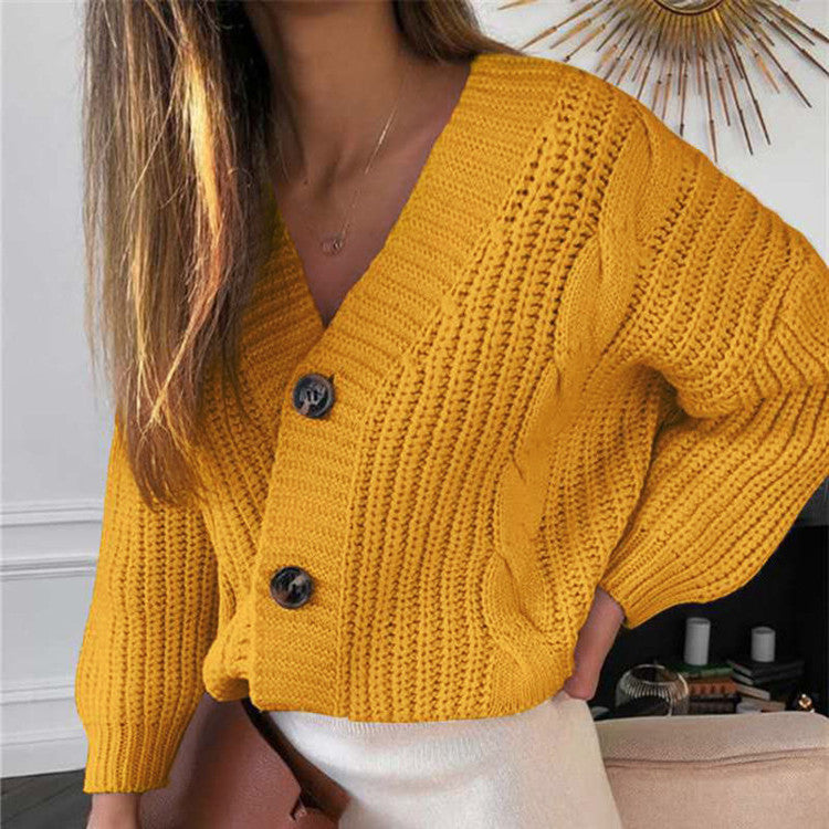 Damen Cardigan Grobstrick Modern Kabelmuster - IdealeKleiden