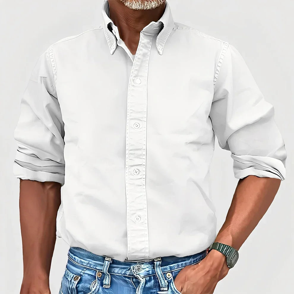 Bequemes Herren Langarm Hemd Freizeitwear