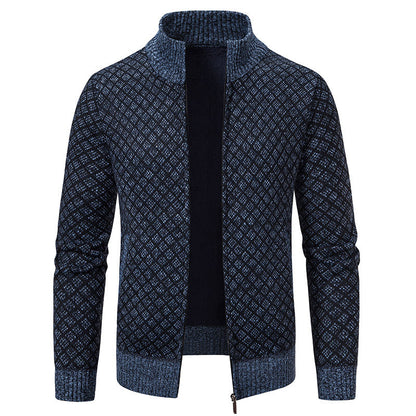 Karierte Herrenjacke Modern Hoher Kragen