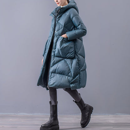 Kapuzenmantel Damen Große Taschen Bequem