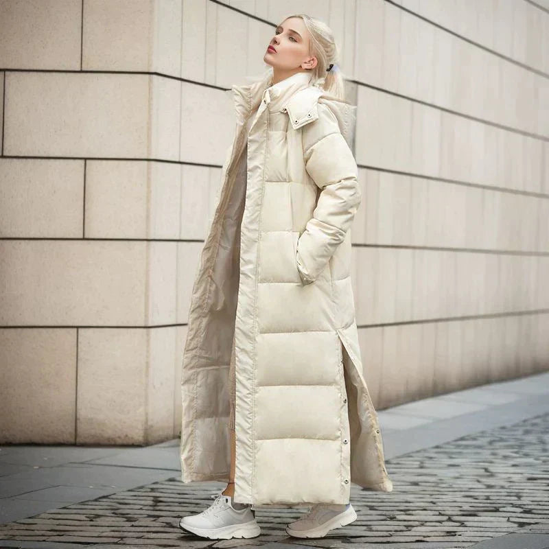 Damen Wintermantel Lang Warm